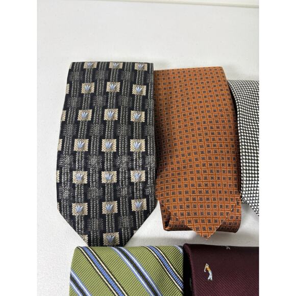 Versace Ermenegildo Zegna Brooks Brothers Silk Tie Lot Of 7 Italy USA Designer - Picture 4 of 16
